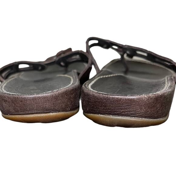 TIMBERLAND Brown Leather Thong Chain Detail ‎ Sandals Size 8 - Picture 5 of 8
